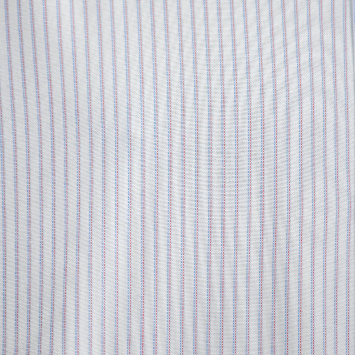 Camisa Rayas Blanca Manga Larga 100% Algodón 2605080