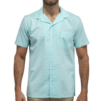 Camisa Cuadros Azul Manga Corta 100% Algodón 2605084