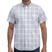 Camisa Cuadros Blanca Manga Corta 100% Algodón 2605086