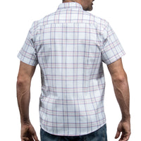 Camisa Cuadros Blanca Manga Corta 100% Algodón 2605086