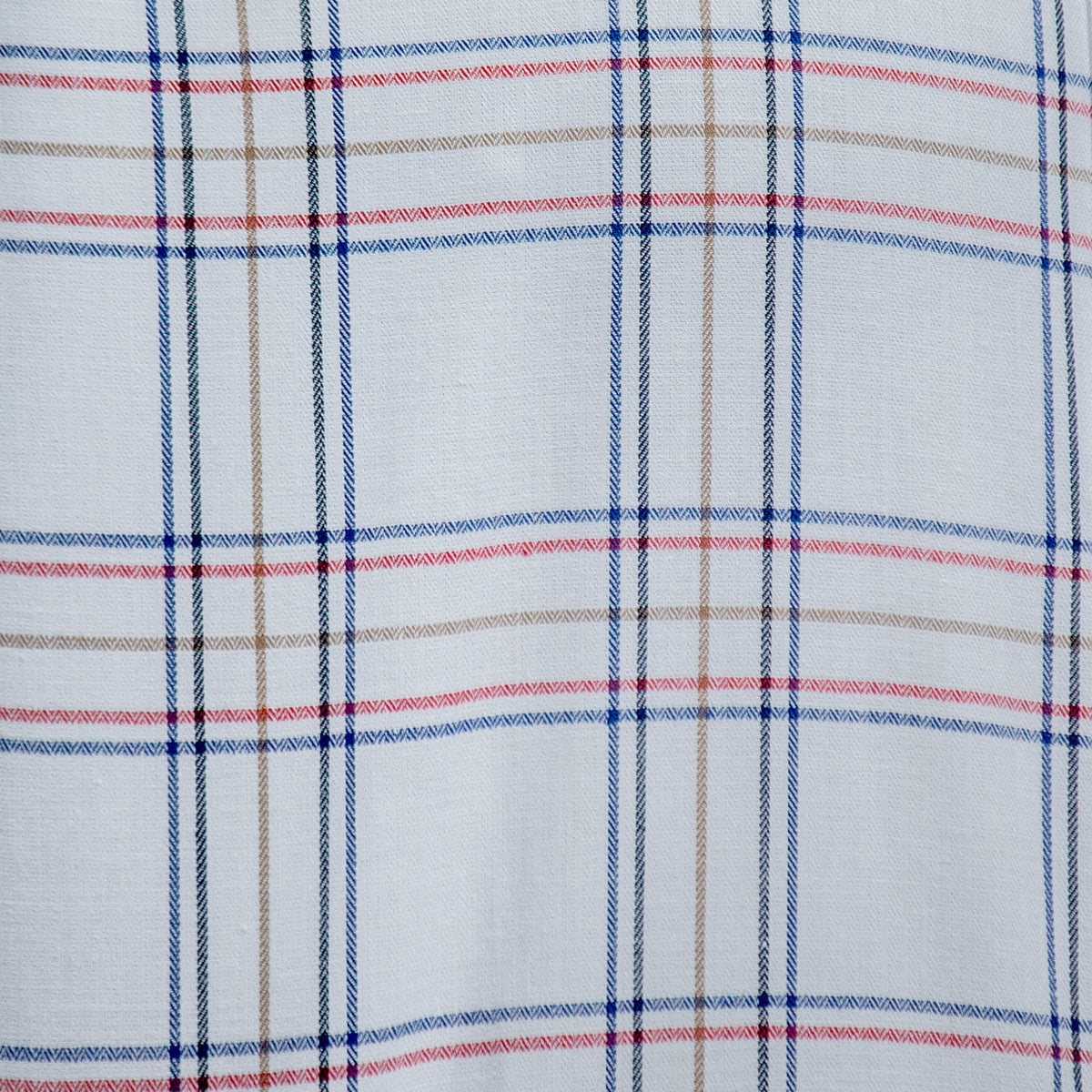 Camisa Cuadros Blanca Manga Corta 100% Algodón 2605086
