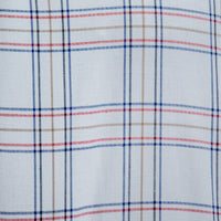 Camisa Cuadros Blanca Manga Corta 100% Algodón 2605086
