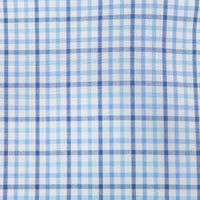 Camisa Cuadros Azul Manga Corta 100% Algodón 2605089