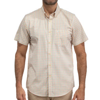 Camisa Cuadros Amarilla Manga Corta 100% Algodón 2605090