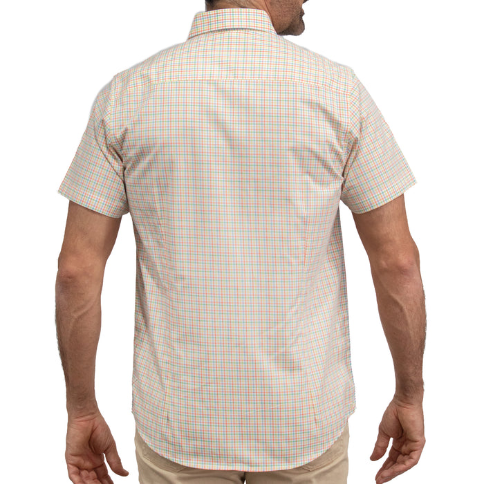 Camisa Cuadros Amarilla Manga Corta 100% Algodón 2605090