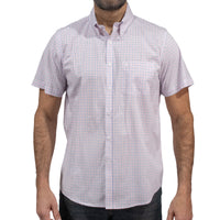 Camisa Cuadros Blanca Manga Corta 100% Algodón 2605091