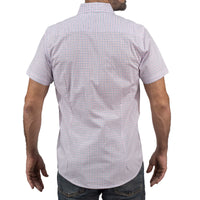 Camisa Cuadros Blanca Manga Corta 100% Algodón 2605091
