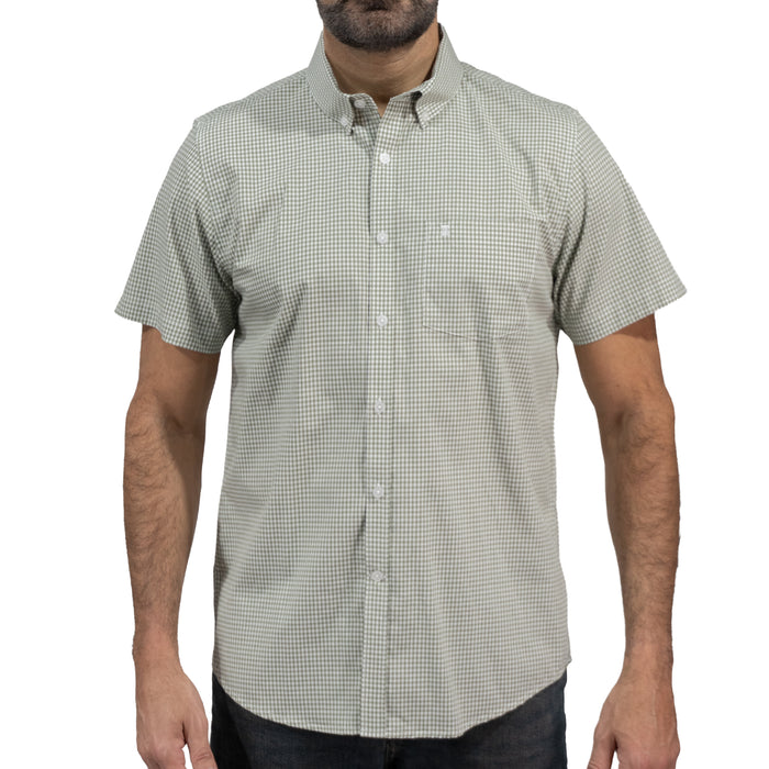 Camisa Cuadros Verde Manga Corta 100% Algodón 2605092
