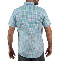 Camisa Cuadros Aqua Manga Corta 100% Algodón 2605095