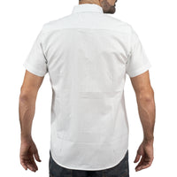 Camisa Rayas Blanca Manga Corta 100% Algodón 2605100