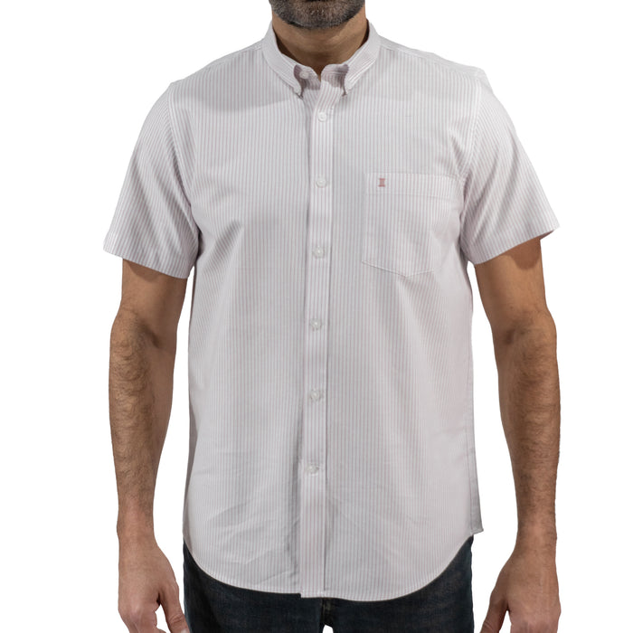 Camisa Rayas Rosa Manga Larga 100% Algodón 2605101