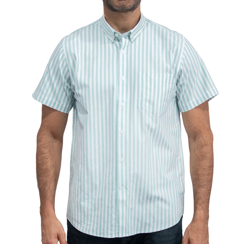 Camisa Cuadros Aqua Manga Corta 100% Algodón 2605104