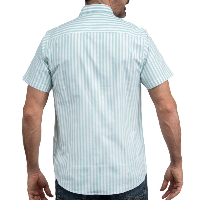 Camisa Cuadros Aqua Manga Corta 100% Algodón 2605104