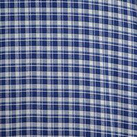 Camisa Cuadros Azul Manga Larga 100% Algodón 2606106