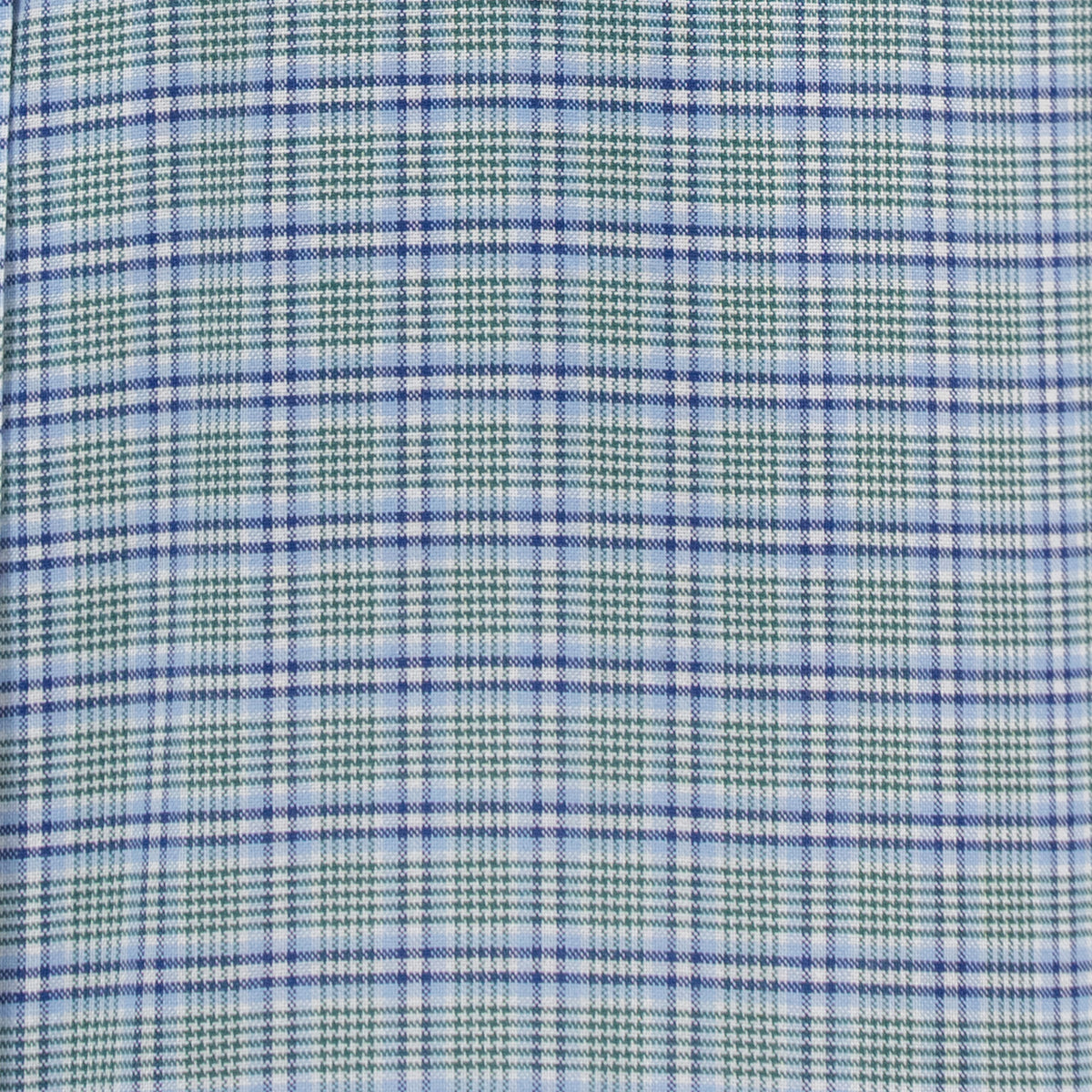 Camisa Cuadros Azul Manga Larga 100% Algodón 2606107