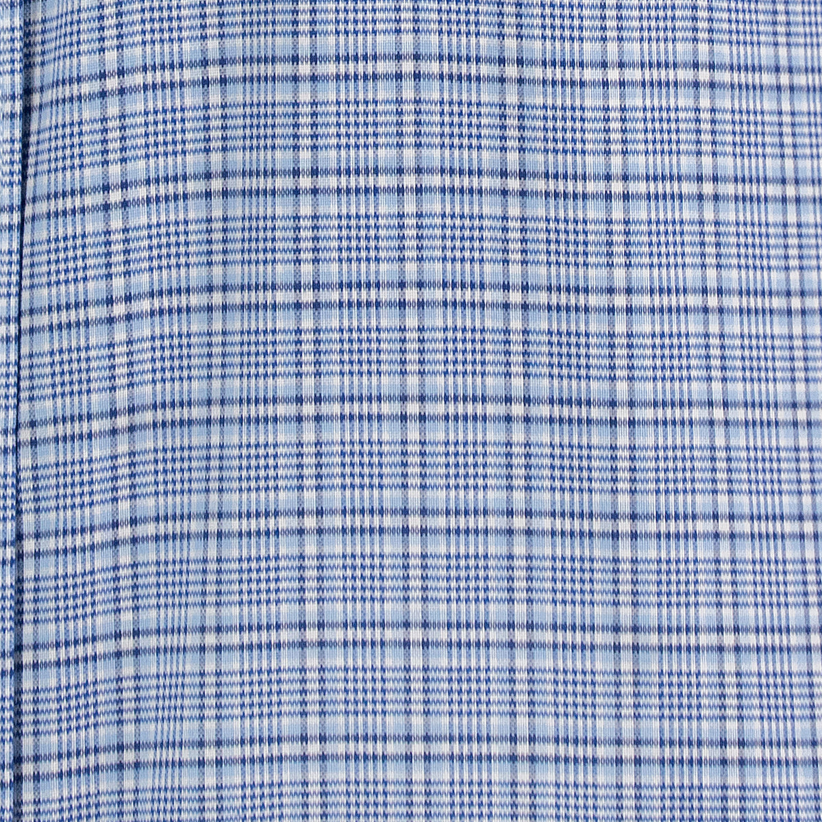 Camisa Cuadros Azul Manga Larga 100% Algodón 2606108