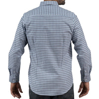 Camisa Cuadros Azul Manga Larga 100% Algodón 2606109