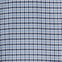 Camisa Cuadros Azul Manga Larga 100% Algodón 2606109