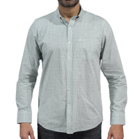 Camisa Cuadros Verde Manga Larga 100% Algodón 2606111