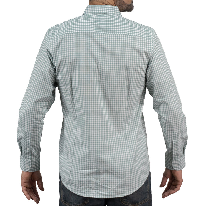 Camisa Cuadros Verde Manga Larga 100% Algodón 2606111