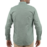 Camisa Cuadros Verde Manga Larga 100% Algodón 2606112