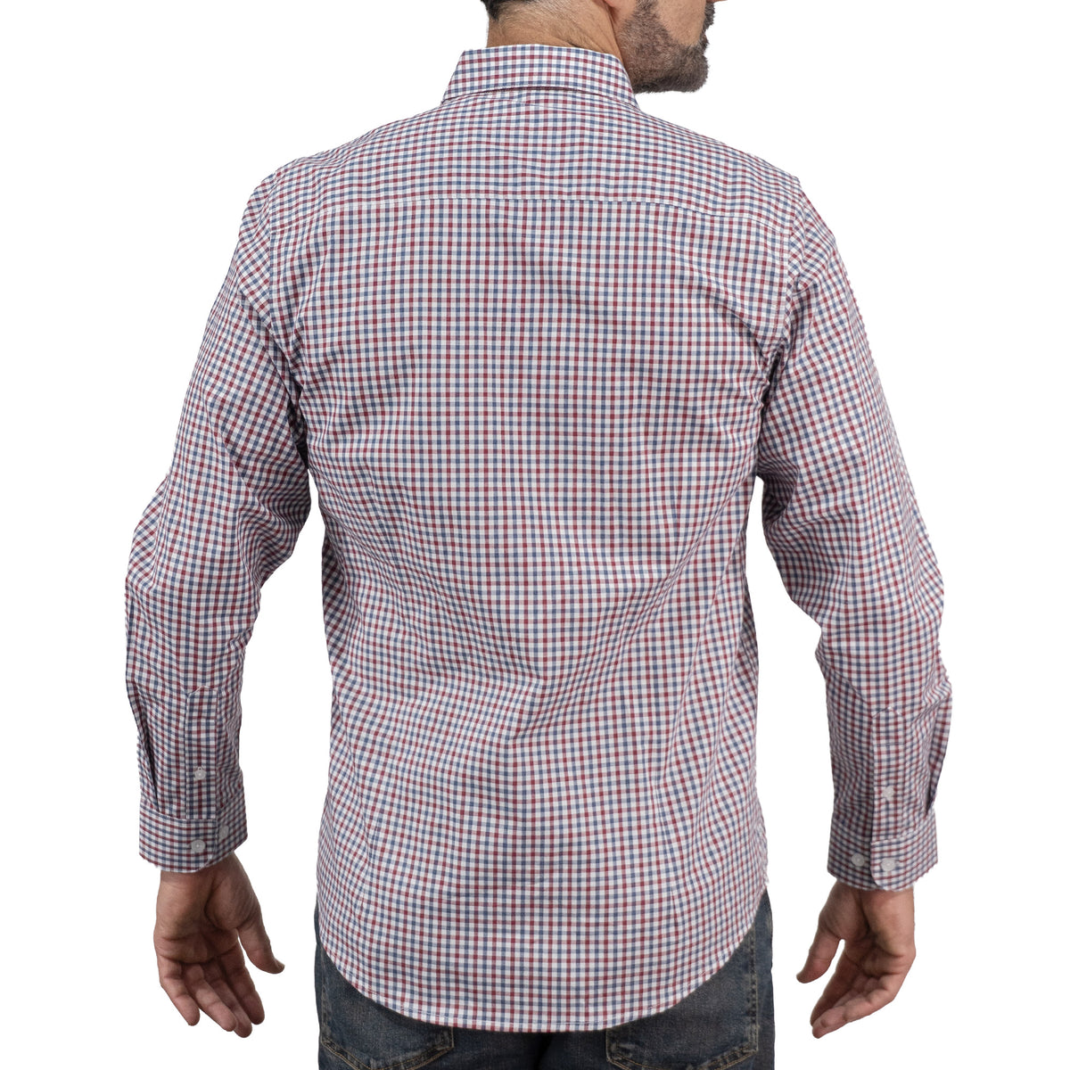 Camisa Cuadros Roja Manga Larga 100% Algodón 2606115