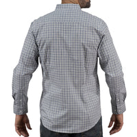 Camisa Cuadros Azul Manga Larga 100% Algodón 2606116