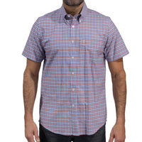 Camisa Cuadros Azul Manga Corta 100% Algodón 2606118