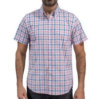 Camisa Cuadros Roja Manga Corta 100% Algodón 2606120