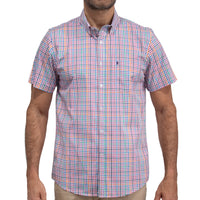 Camisa Cuadros Multicolor Manga Corta 100% Algodón 2606121