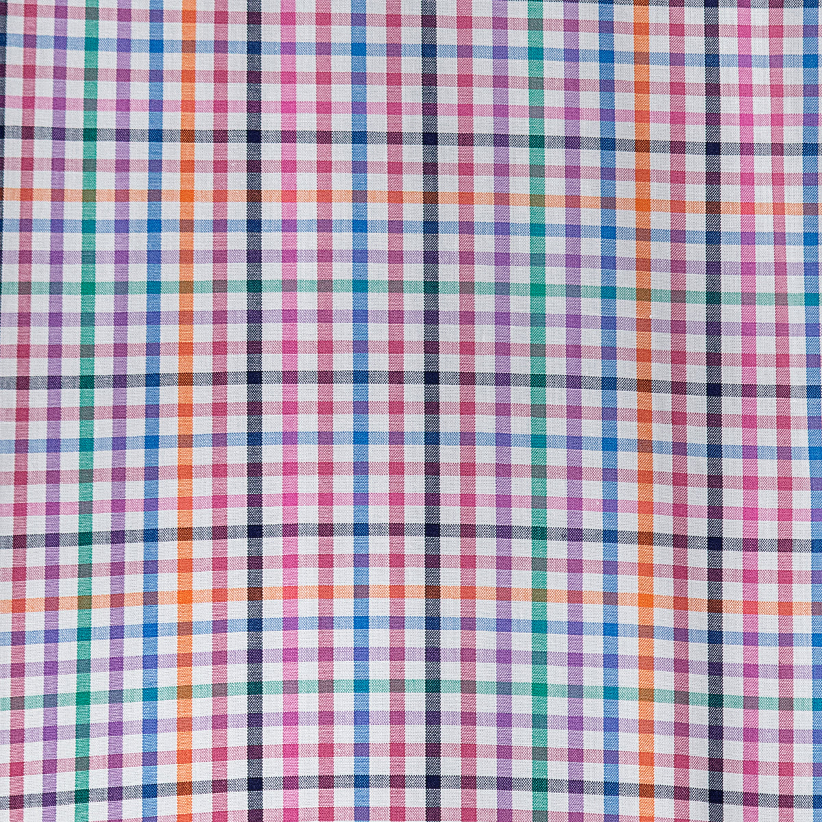 Camisa Cuadros Multicolor Manga Corta 100% Algodón 2606121
