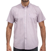 Camisa Cuadros Roja Manga Corta 100% Algodón 2606122