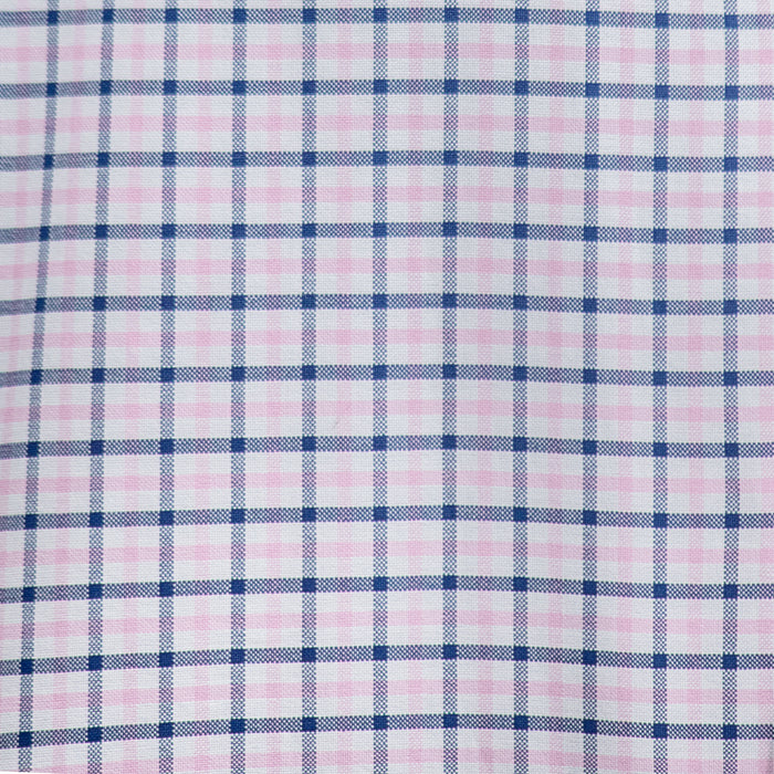 Camisa Cuadros Rosa Manga Larga 100% Algodón 2606123