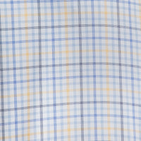 Camisa Cuadros Azul Manga Larga 100% Algodón 2606124