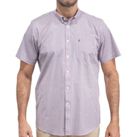 Camisa Cuadros Roja Manga Corta 100% Algodón 2606128