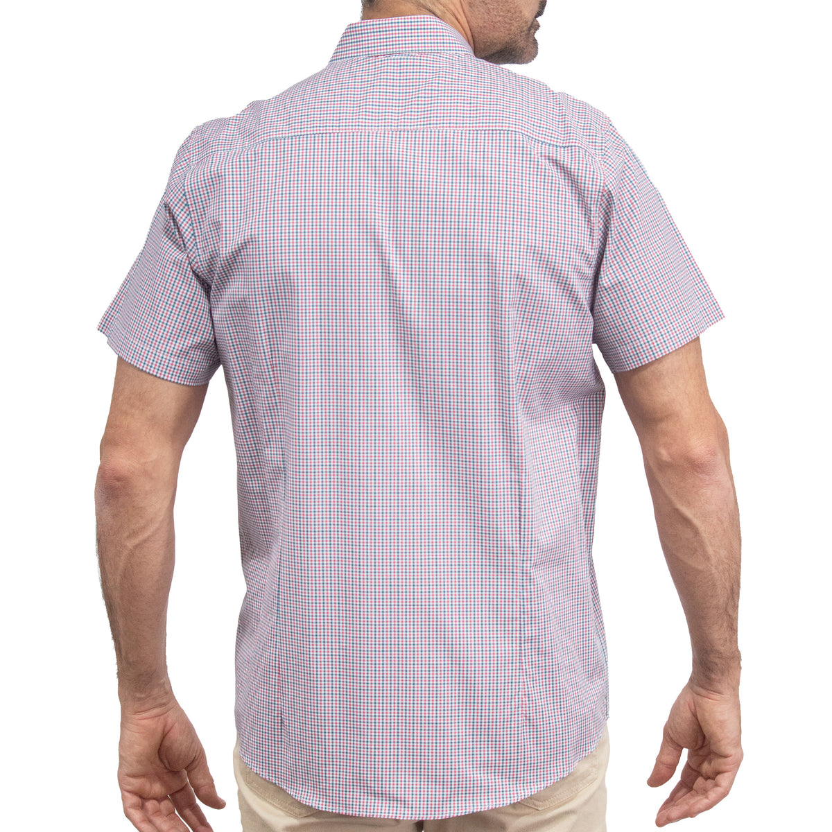Camisa Cuadros Roja Manga Corta 100% Algodón 2606128