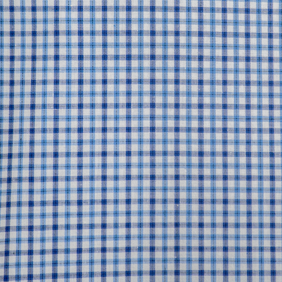 Camisa Cuadros Azul Manga Larga 100% Algodón 2607134