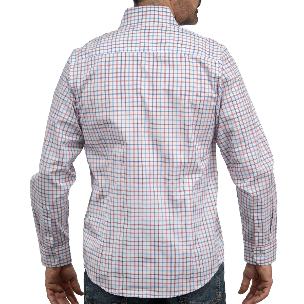 Camisa Cuadros Multicolor Manga Larga 100% Algodón 2607135