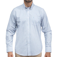 Camisa Cuadros Azul Manga Larga 100% Algodón 2607139