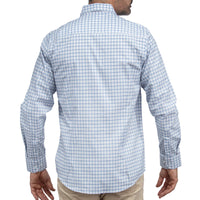 Camisa Cuadros Azul Manga Larga 100% Algodón 2607139