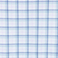 Camisa Cuadros Azul Manga Larga 100% Algodón 2607139