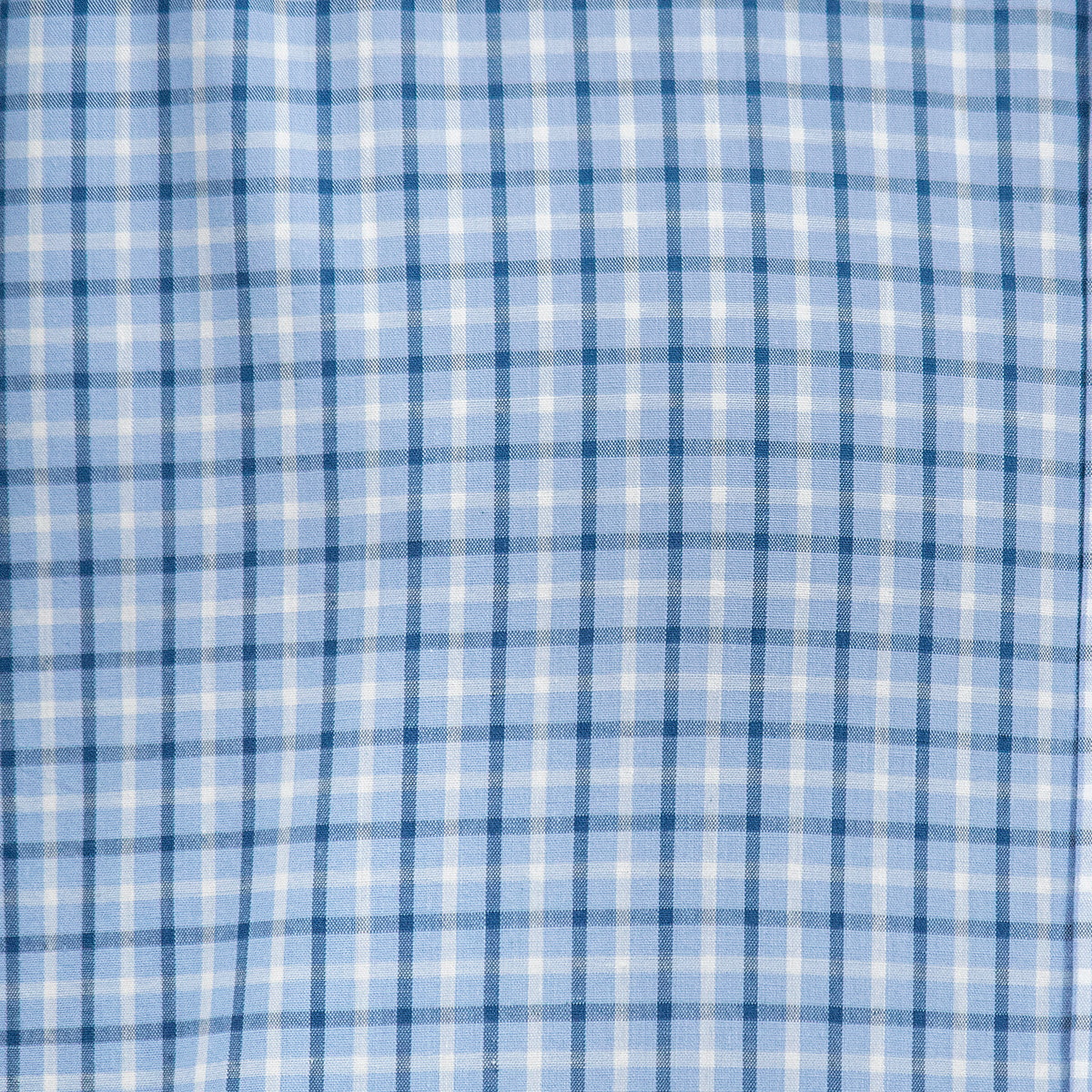 Camisa Cuadros Azul Manga Larga 100% Algodón 2607140