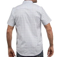 Camisa Cuadros Blanca Manga Corta 100% Algodón 2607142
