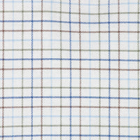 Camisa Cuadros Blanca Manga Corta 100% Algodón 2607142