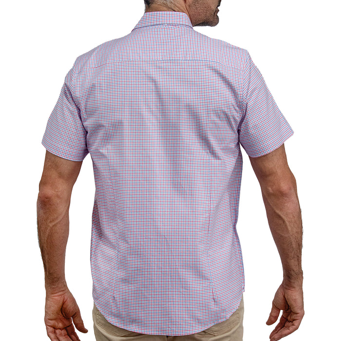 Camisa Cuadros Roja Manga Corta 100% Algodón 2607143