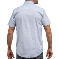 Camisa Cuadros Blanca Manga Corta 100% Algodón 2607145