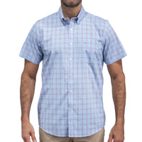 Camisa Cuadros Azul Manga Corta 100% Algodón 2607146