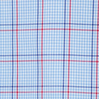 Camisa Cuadros Azul Manga Corta 100% Algodón 2607146