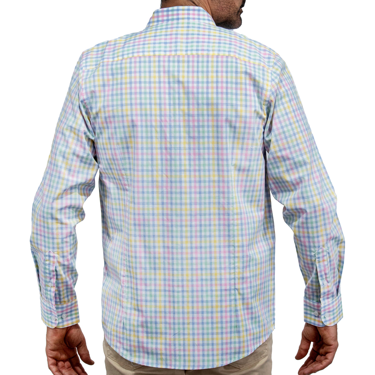 Camisa Cuadros Multicolor Manga Larga 100% Algodón 2608151