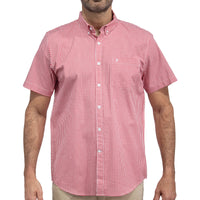 Camisa Cuadros Roja Manga Corta 100% Algodón 2608166